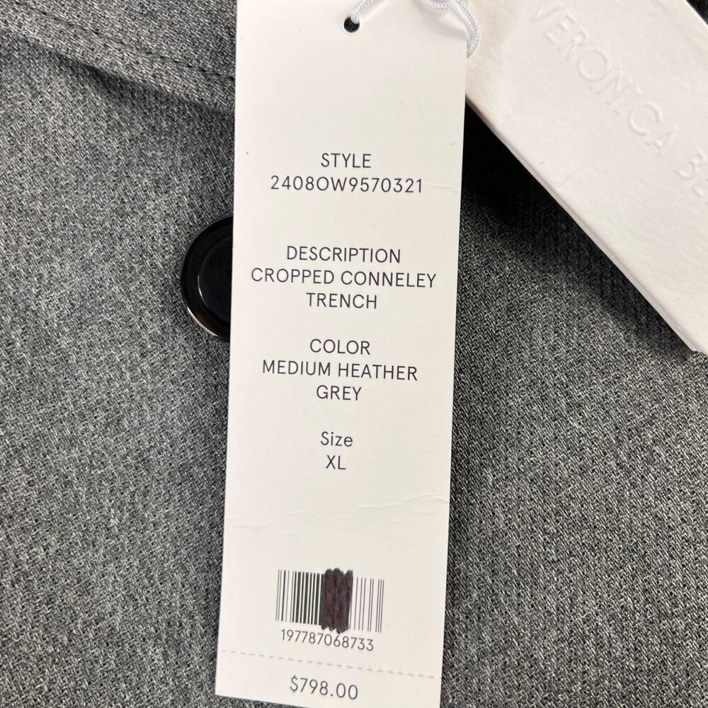 Veronica Beard Conneley Crop Trench Coat Size XL NEW - Picture 5 of 8